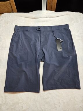 Greyson Golf Shorts Mens Sz 38 Montauk Stingray Gray/Blue 10" Inseam (MSRP $118)
